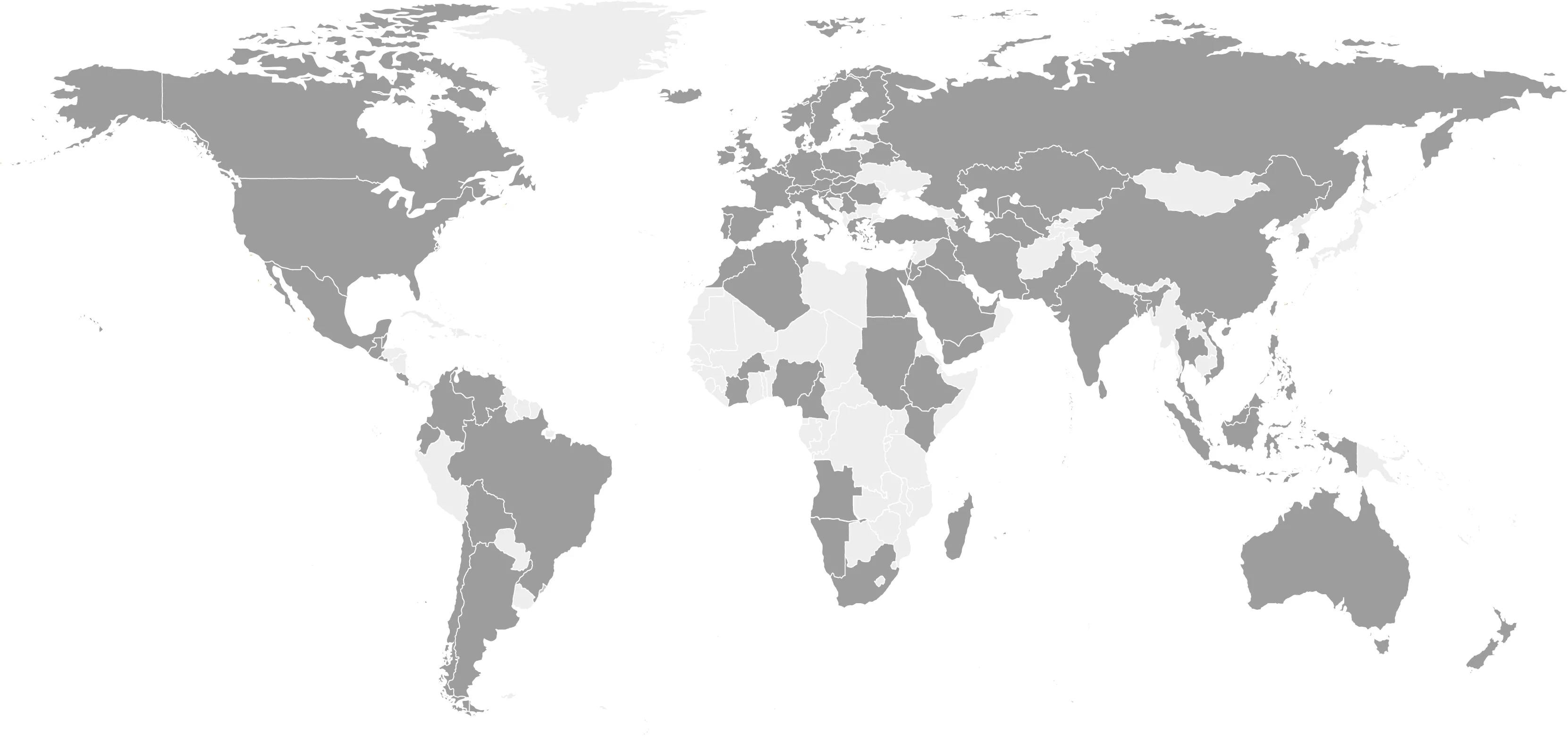 Weltkarte Grau 2023